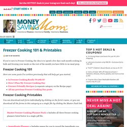 Freezer Cooking 101 & Printables : Money Saving Mom®