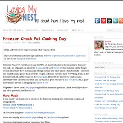 Freezer Crock Pot CookingLoving My Nest