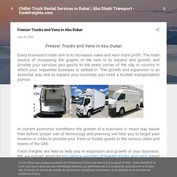 Freezer Trucks and Vans in Abu Dubai