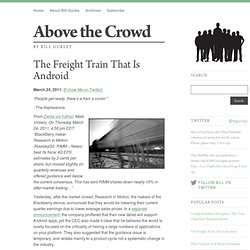 The Freight Train That Is Android