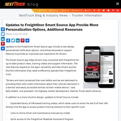 Updates to Freightliner Smart Source App Provide More Personalization Options, Additional Resources - NextTruck Blog & Industry News - Trucker Information