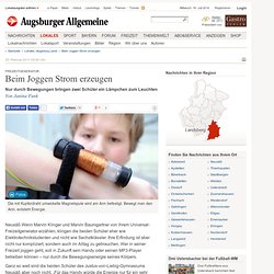 Freizeitgenerator: Beim Joggen Strom erzeugen - Nachrichten Augsburg-Land, Gersthofen, Neusäß