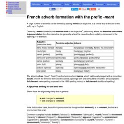 French adverb formation