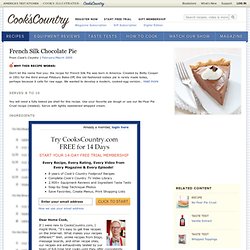 French Silk Chocolate Pie Recipe