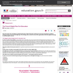 The French Digital Plan For Education