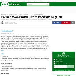 French Words and Expressions in English