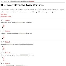 Imparfait vs Passe compose