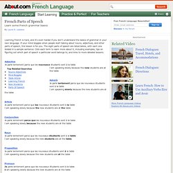 French Parts of Speech