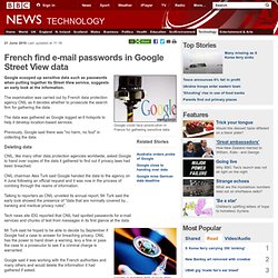 French find e-mail passwords in Google Street View data