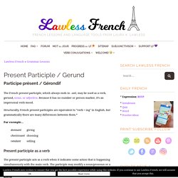 French Present Participle