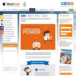 French and Raven's Five Forms of Power - from MindTools.com