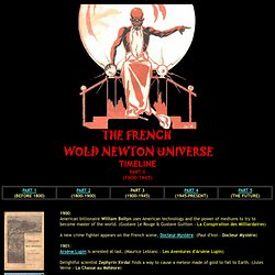 French Wold Newton Universe 1900-1945
