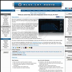 Blue Cat's FreqAnalyst - Real Time Spectrum Analysis Plug-in (VST, Audio Unit, RTAS, AAX, DX) (Freeware)