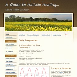 Body Frequencies - Vibrating at high level for better Health
