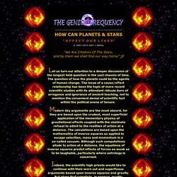 The Genius Frequency Astrology Series: How Can The Planets Affect Us?
