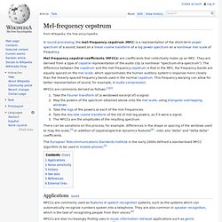 Mel-frequency cepstrum