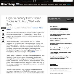 High-Frequency Firms Triple Trades in Rout