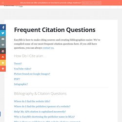 Frequent Citation Questions