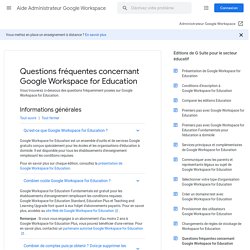 Apps for Education – Questions fréquentes - Centre d'aide Google Apps Administrator
