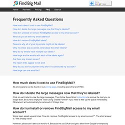 Find Big Mail - Frequently Asked Questions