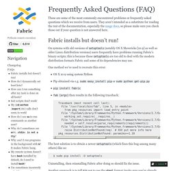 Frequently Asked Questions (FAQ) — Fabric documentation