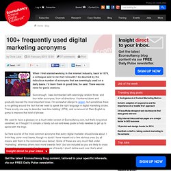 100 frequently used digital marketing acronyms
