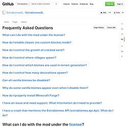 Frequently Asked Questions · ExtrabiomesXL/ExtrabiomesXL Wiki