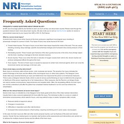 Frequently Asked Questions - Brain Injury & Neurological Disorders