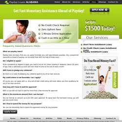 Frequently Asked Questions - Payday Loans Alabama