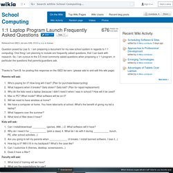 1:1 Laptop Program Launch FAQ Worksheet
