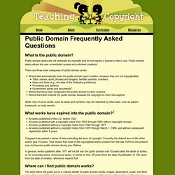 Public Domain Frequently Asked Questions