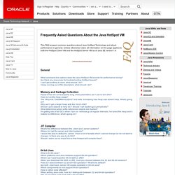 Frequently Asked Questions About the Java HotSpot VM