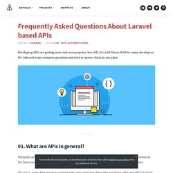 Frequently Asked Questions About Laravel based APIs - Pine