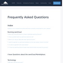 Frequently Asked Questions - ownCloud