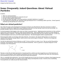 Some Frequently Asked Questions About Virtual Particles