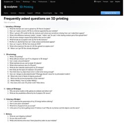 Frequently asked questions on 3D printing