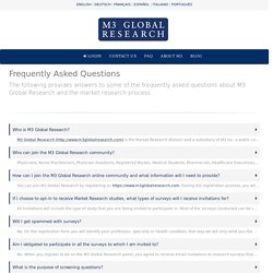 Frequently Asked Questions - M3 Global Research