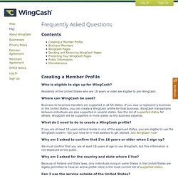 WingCash FAQ