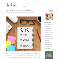 A Fresh Approach to Goals in 2021