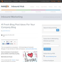 41 Awesome Blog Post Ideas