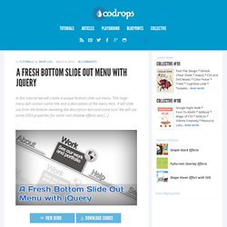 A Fresh Bottom Slide Out Menu with jQuery