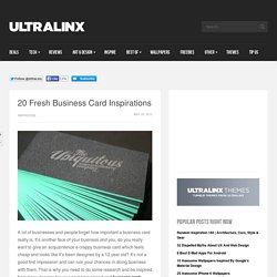 20 Fresh Business Card Inspirations