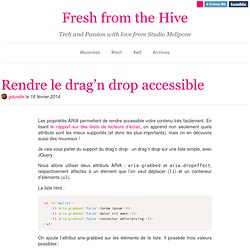 Fresh from the Hive - Rendre le drag’n drop accessible