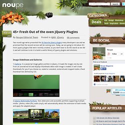 45 Fresh Out of the oven jQuery Plugins - Noupe Design Blog