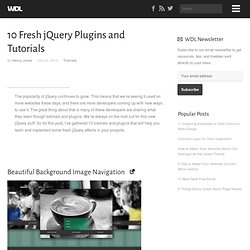 10 Fresh jQuery Plugins and Tutorials