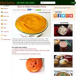 How to make fresh Pumpkin Puree at home