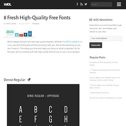 8 Fresh High-Quality Free Fonts