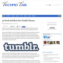 50 Fresh And Best Free Tumblr Themes