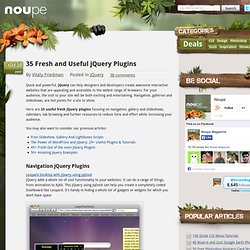 35 Fresh and Useful jQuery Plugins