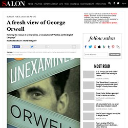 A fresh view of George Orwell